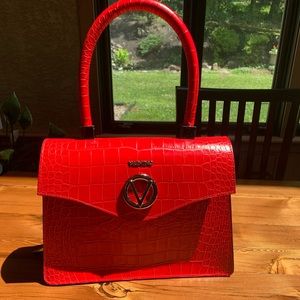 Mario Valentino Melanie croc embossed leather bag